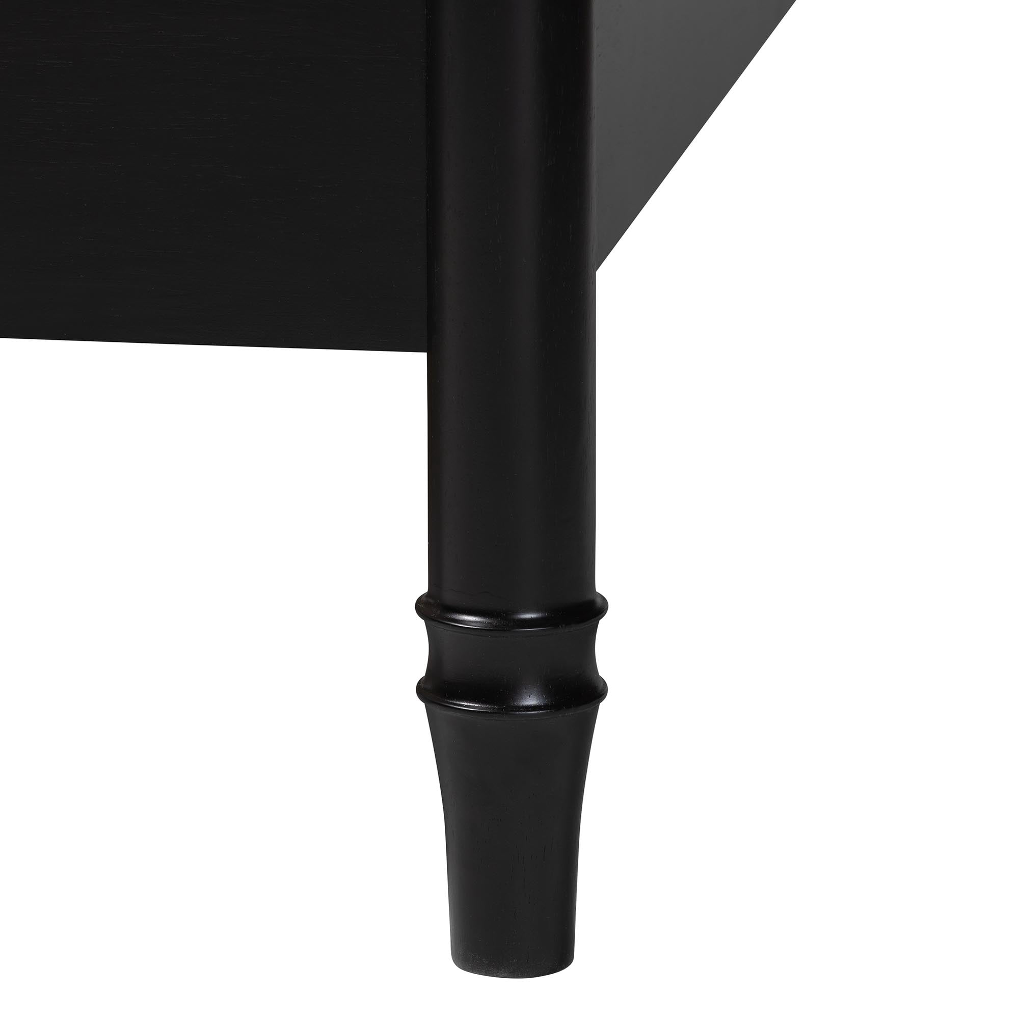 Baxton Studio Marisela Mid-Century Canopy Bed, Queen, Black