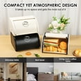 thumbnail image 6 of Design Rustic Bread Box Farmhouse Vintage Enamelware Countertop Bread Bin Modern Metal Bread Box for Kitchen Countertop, 6 of 11