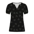 thumbnail image 4 of Otvok Tunic Blouse for Women Short Sleeve Fashion Casual Print Loose V-Neck Plus Size Tee Tops, 4 of 6