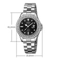 thumbnail image 3 of Reloj de Cuarzo Unisex con Correa de Acero Inoxidable, Sumergible 30M, Vestir Casual de Negocios, Reloj de Agujas Elegante y Versátil para Hombres Mujeres, 3 of 9