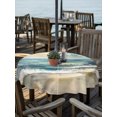 thumbnail image 2 of Outdoor Table Cloth with Umbrella Hole and Zipper, Coastal Beach Waterproof Round Tablecloth 54 Inch, Abstract Oil Painting Ocean Wave Washable Table Cover for Outside Party Patio Picnic, 2 of 8