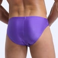 thumbnail image 4 of Swim Shorts for Men Casual Drawstring Underwear Solid Breathable Brief Comfortable Underpants Swimsuit Purple, 4 of 6