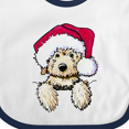 thumbnail image 4 of Inktastic Kiniart Christmas Goldendoodle Boys or Girls Baby Bib, 4 of 4