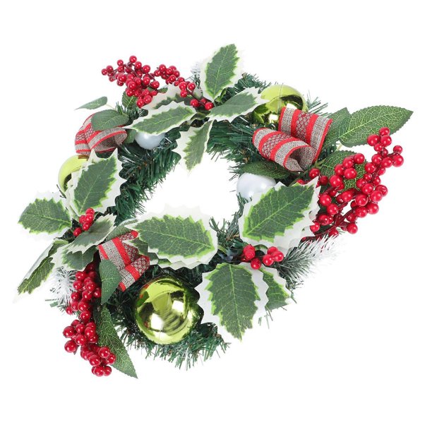 Olive Green Christmas Artificial Wreath For Wall Or Door Hanging 30x30cm 1Set