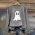 thumbnail image 4 of Cute Ghost Halloween Sweatshirts for Women 2025 Long Sleeve Crewneck Cute Graphic Sweatshirt Pullover Tops, 4 of 5