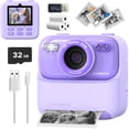 thumbnail image 1 of Cámara para niños Magolo Magolo con impresión instantánea de fotos y vídeos HD, color morado, 1 of 7