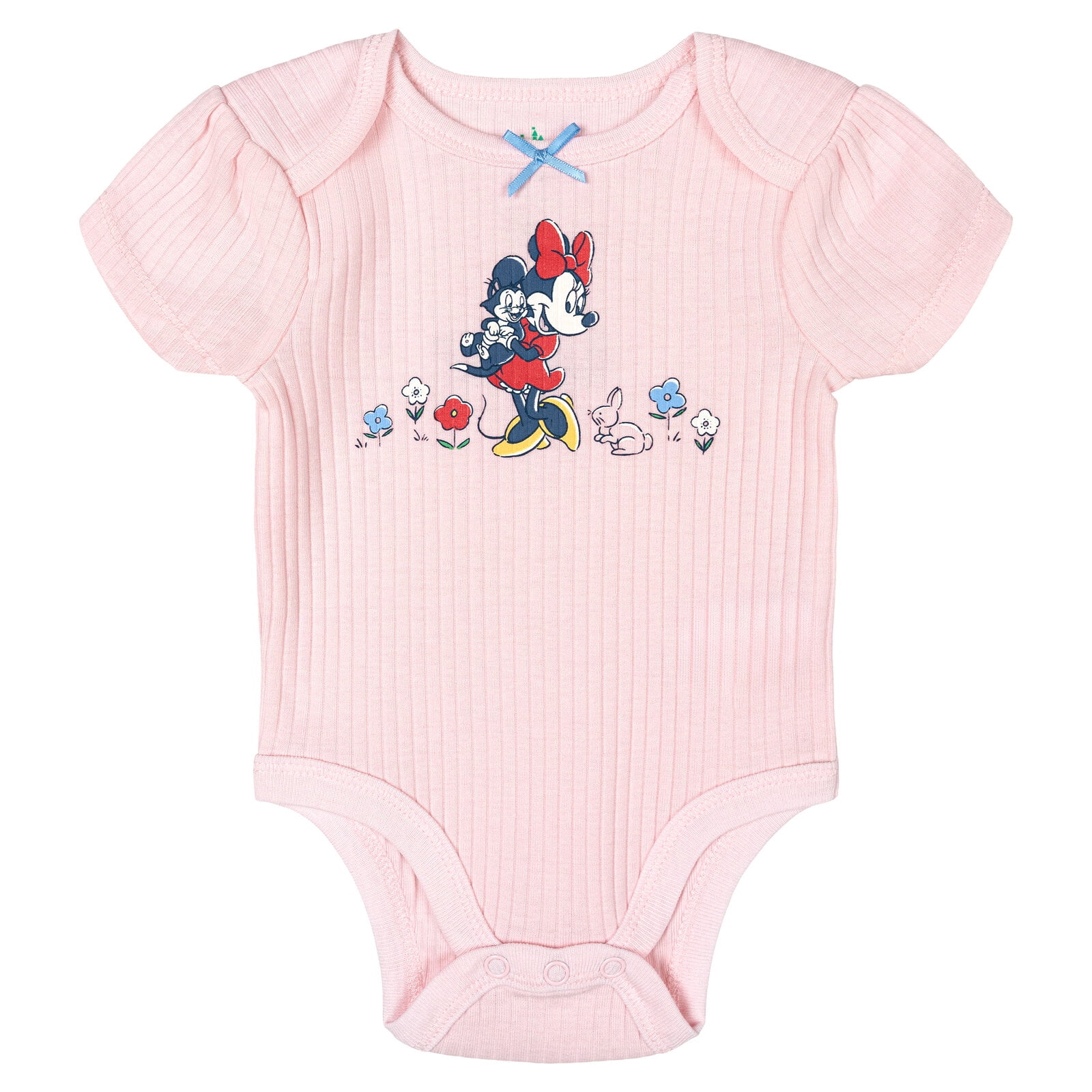 Disney Minnie Mouse 5 Pack Ribbed Bodysuits Gingham Newborn to Infant