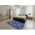 thumbnail image 5 of Ahgly Company Machine Washable Indoor Square Transitional Blue Area Rugs, 6' Square, 5 of 7