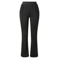 thumbnail image 4 of LLYwey Hiking Pants Women Lightweight Dress Pants Women High Waisted Leg Work Pants Stretch Office Casual Pants Flowy Pants Long Pant Style H2690 Black XXL, 4 of 6