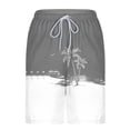 thumbnail image 6 of TKKCS Mens Graphic Swim Trunks With Compression Liner- Summer Lightweight Casual Elastic Drawstring Waist Quick Dry Vacation Beach Board Shorts With Pockets Gray Size XL, 6 of 8