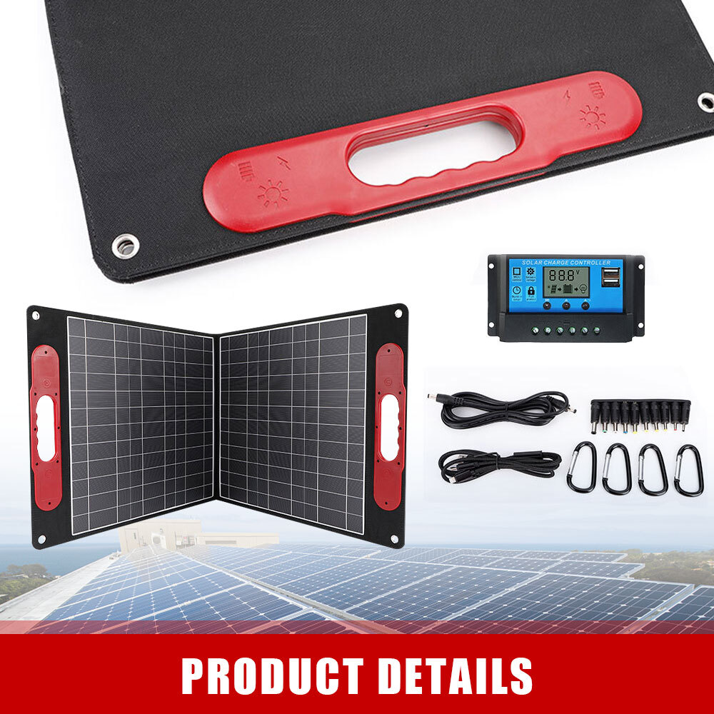 200 Watt Portable Solar Panel for Power Station,Kepeak Foldable 200W Solar Panel for Camping Hiking Off-Grid Living, Monocrystalline Folding Panel Solar