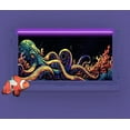 thumbnail image 4 of Blacklight Octopus Sea Monster HD 3D Black Light Aquarium Background UV Reactive Background Terrarium Background with 10 EVA Double-Sided Tape, 48X24IN, 4 of 5