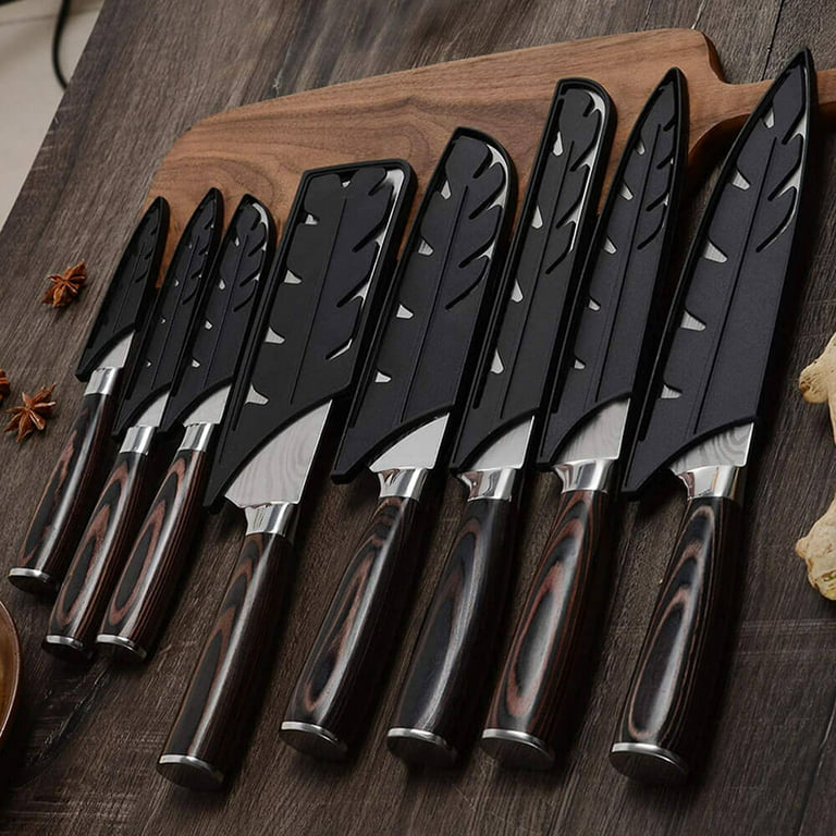 Imperial Home Kitchen Knife Set with Cutting Board (16- Piece): Black