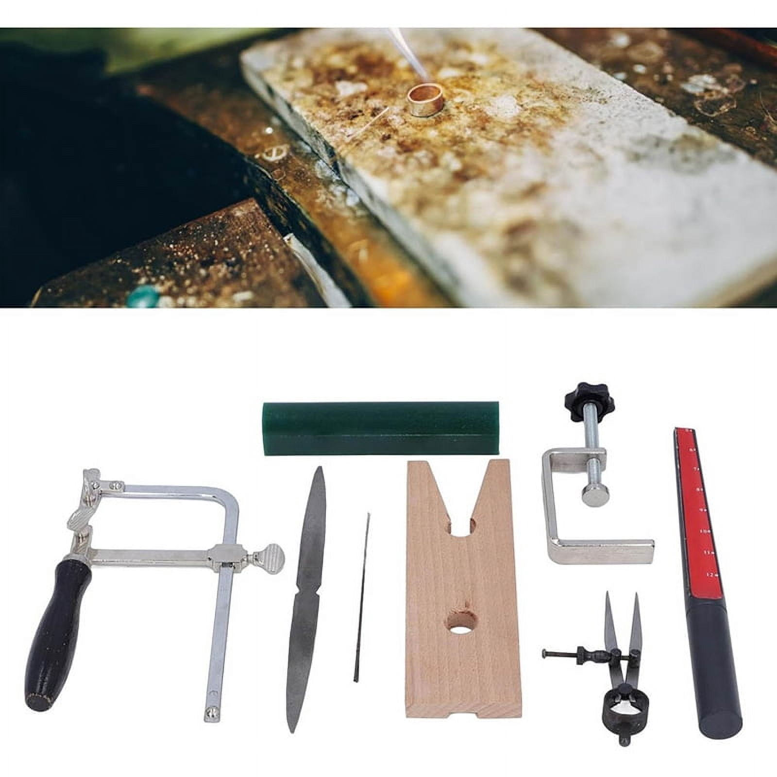 Jewelry Wax Ring Making Casting Tool Kit, Ring Wax Carving Tools Wax Ring Sizer Wax Tube File Jewelry Ring Saw Frame