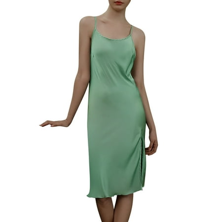 

Summer Pajama Sets For Women Soft Cotton Sleepwear Lingerie V Neck Sleeveless Camisole Slip Dress Nightgowns For Women Satin Plus Size