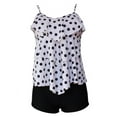 thumbnail image 4 of Women Swimsuits with Boy Shorts Tummy Control Two Piece Bathing Suits Ruffle Swim Tank Top Swimwear S-2XL, 4 of 5