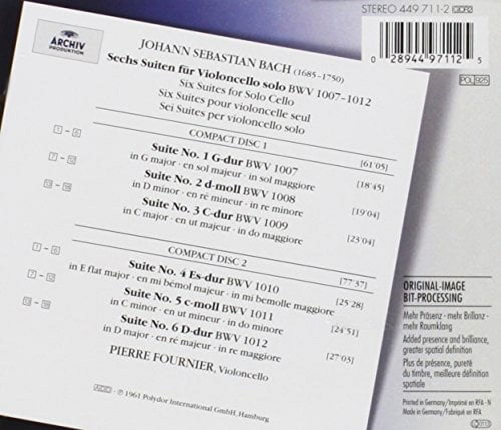 6 Suites for Solo Cello