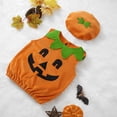 thumbnail image 4 of Toddler Girl Boy Halloween Pumpkin Costume Fancy Clothes Sleeveless Outfits Hat 18-24 Months, 4 of 11