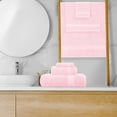 thumbnail image 4 of GLAMBURG Ultra Soft 8-Piece Towel Set - 100% Pure Ringspun Cotton, Contains 2 Oversized Bath Towels 27x54, 2 Hand Towels 16x28, 4 Wash Cloths 13x13 - Ideal for Everyday use, Hotel & Spa - Pink, 4 of 7