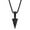 Black Arrow Necklace, variant on Fashionable And Stylish Retro Arrowhead Pendant Necklace for Men with a Unique Triangular Design.,Black Arrow Necklace