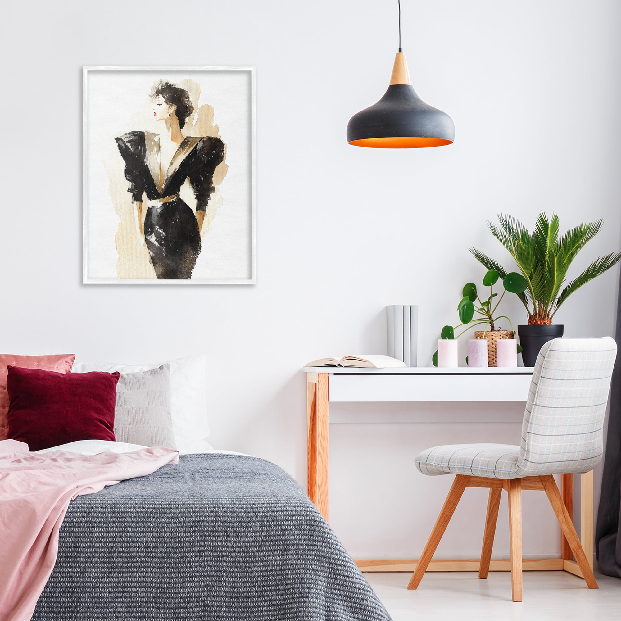 Stupell Industries Timeless Velvet Attitude White Framed Giclee Art, design by Svetlana Aleynikova
