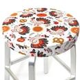 thumbnail image 3 of Haiem Turkey And Thanksgiving2 Print Cushion Round Bar Chair Seat Cover Bar Chair Cushion Covers Elastic Washable Bar Chair Cover,Protects from Scratches and Stains-14 inch, 3 of 7