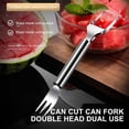 thumbnail image 4 of pstuiky 2-In-1 Stainless Steel Fruit Cutter Watermelon Fork and Knife Set Summer Fruit Cutting Fork for Kitchen Home Camping Effortless Slicing & Pick-Up Multipurpose Portable Fruit Fork Tool, 4 of 9