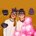 thumbnail image 6 of Molagu Birthday Photo Booth Props Kit Party Favors Magic Purple Glitter Happy Birthday 38 Pieces, 6 of 8