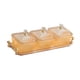 thumbnail image 2 of Plato de frutos secos con tapa, plato dividido para galletas KTV, regalo navideño amarillo dorado, 2 of 9