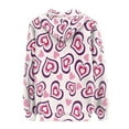 thumbnail image 4 of Renewold Active Crewneck Sweatshirt with Pocket Valentine's Day Zipper Hoodie Jacket for Women Size 2XL Purple Pink Heart Crewneck Tracksuit Sport Outfits, 4 of 6