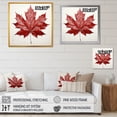 thumbnail image 4 of Designart "Simplicity In Scarlet Maple Leaf" Leaves Floater Framed Canvas Wall Art, 4 of 5