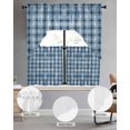 thumbnail image 2 of Blue Plaid Swag Curtains for Living Room/Bedroom Windows, Modern Simple Watercolor Buffalo Lattice Kitchen Curtains and Valances Set 36 Inch Length, Light Filtering Swags Valance Curtain Panels, 2 of 5