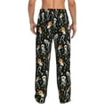thumbnail image 3 of Picia Dancing Skeleton Party Mens Soft Woven Cotton Elastic Waistband Sleep Pajama Pant Lounge Sleep Pant With Pockets And Drawstring-Small, 3 of 9
