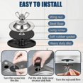 thumbnail image 5 of 2 Inch Kitchen Sink Hole Cover Faucet Hole Cover Stainless Steel Kitchen Sink Tap Hole Plate Stopper Cover Blanking Metal Plug (matte Black) Wyelv, 5 of 5
