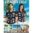 thumbnail image 3 of Netecom Vintage Lotus Hawaiian Shirt for Men, Flower Lover Gifts, Tropical Summer Beach Button Down Short Sleeve Shirts, S-5XL, 3 of 6