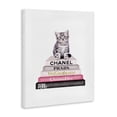 thumbnail image 2 of Stupell Industries Eclectic Grey Pink and Black Fashion Bookstack with Kitten Canvas Art, 16 x 20, by Amanda Greenwood, 2 of 7