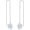Clover, variant on 925 Sterling Silver Moonstone Long Chain Earrings Hummingbird/Cat/Clover with June Birthstone Threader Earrings for Women