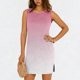 thumbnail image 1 of TaTaai Women's Round Neck Sleeveless Slip Dress Solid Color Casual Pullover Dress with Side Slit Lightweight Summer Stretchy Fit Gift, 1 of 6