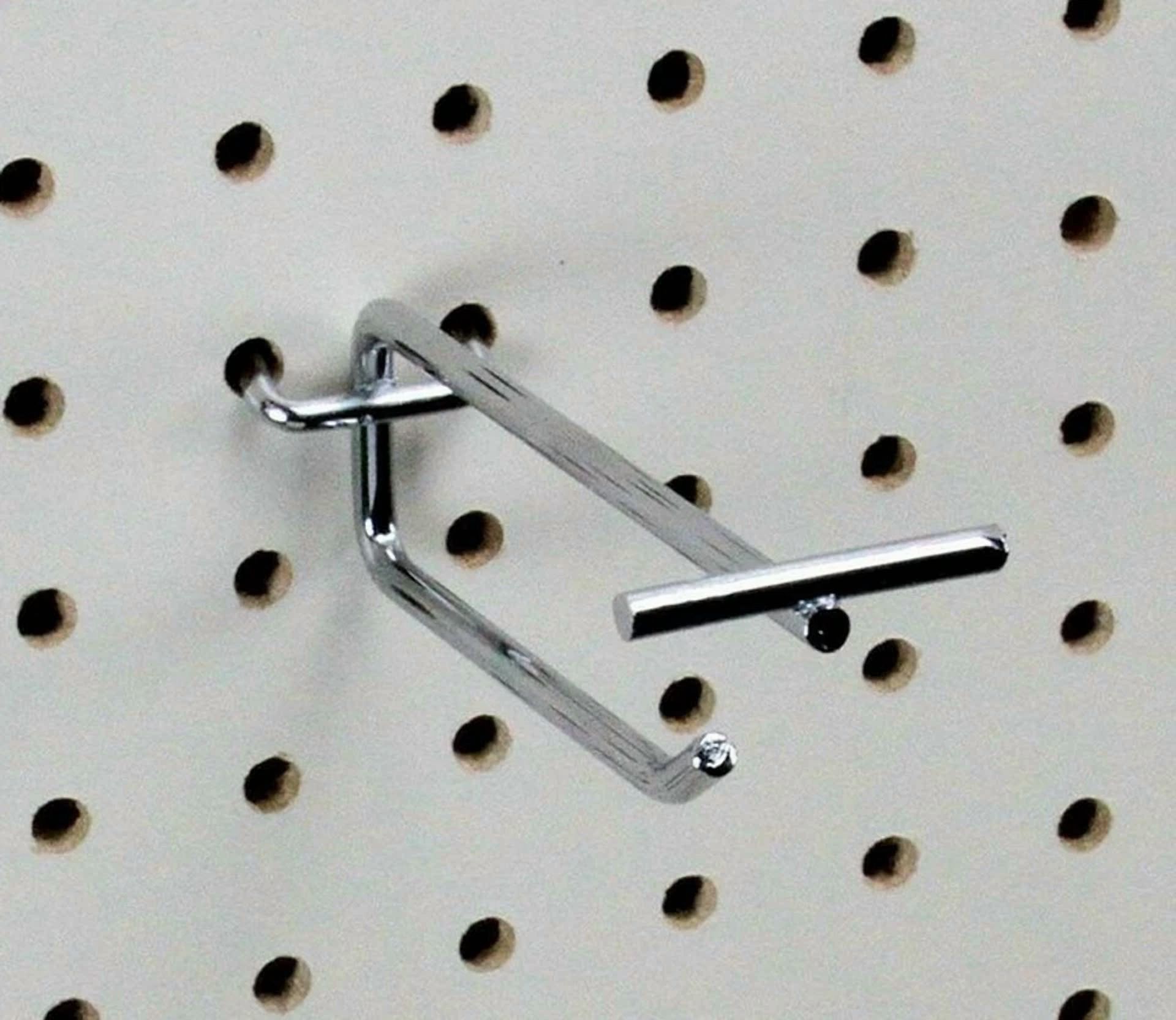 Zyler - 4'' Pegboard Flip End Scanner Hooks Slatgrid Slatwall Retail Store Display-4 Pc