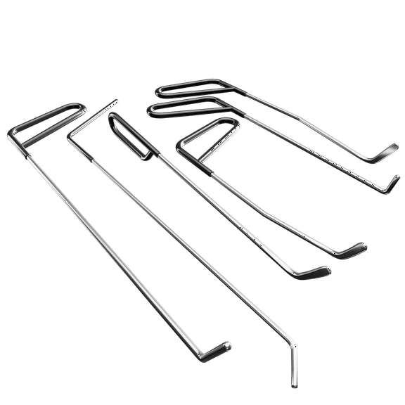Stainless Steel Paintless Dent Repair Rod 6-Piece Set - For Professional and DIY Small Dents, Door Dents, and Hail Damage Removal from Car Bodies