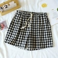 thumbnail image 2 of Wangmeiwg Women's Spring/summer Thin Shorts Loose Fitting Comfortable And Checkered Home Pants Straight Leg, 2 of 3