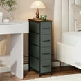 thumbnail image 5 of Eunos Narrow Dresser with 4 Slim Drawers for Bathroom Storage Cabinet Hallway, Charcoal Grey, 5 of 7