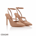 thumbnail image 3 of Cougar Mocha Women's Slingback Kitten Heels Closed Pointed Toe Backless Wedding Party Dress Pumps Shoes, 3 of 3