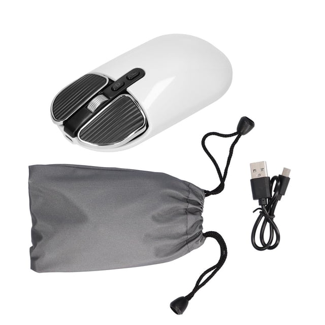 Ratón Inalámbrico Recargable Mute Quiet Click Mouse Ratón Ergonómico 2.4G + Bt5.1 Módulo Dual 800/1200/1600Dpi Tecla De Acceso Directo De Escritorio Delgado Para Pc Laptop Notebook Inevent EL014393-05