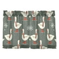 thumbnail image 7 of Yayeee Kitchen Curtains Tier Pair Light Filtering 27"x24" Rod Pocket Short Cafe Window Panel, Winter Goose, 7 of 7