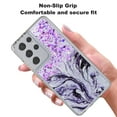 thumbnail image 4 of Samsung Galaxy S21 Ultra 5G Phone Case, Rosebono Hybrid Bling Glitter Sparkle Epoxy Graphic Marble Colorful Silicone Skin Cover Armor Case for Samsung Galaxy S21 Ultra 5G (Purple), 4 of 6