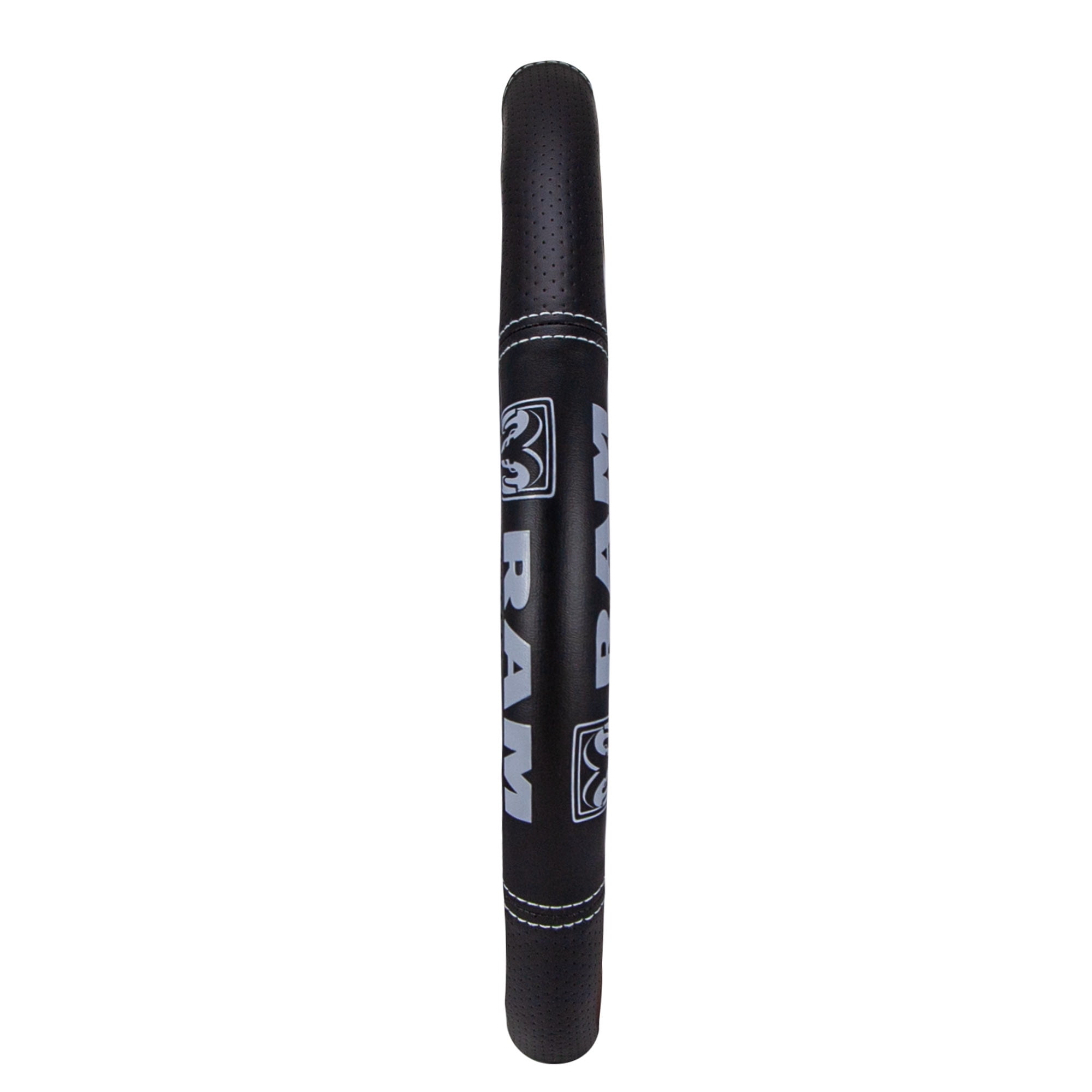 Plasticolor 006697R01 RAM Deluxe Steering Wheel Cover - Black with Grey Logo