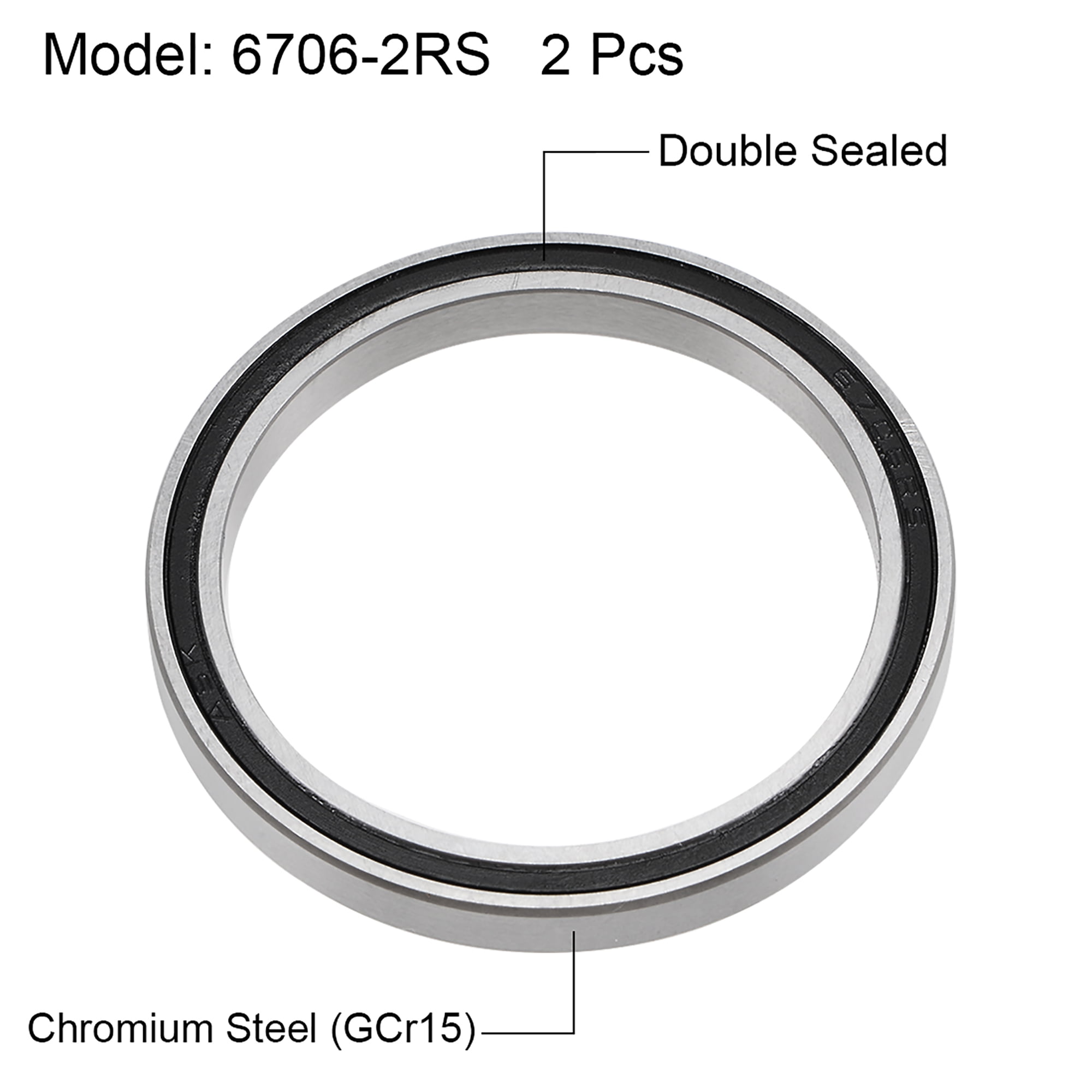 Details about   6706-2RS Deep Groove Ball Bearings Z2 30x37x4mm Double Sealed Chrome Steel 2pcs 