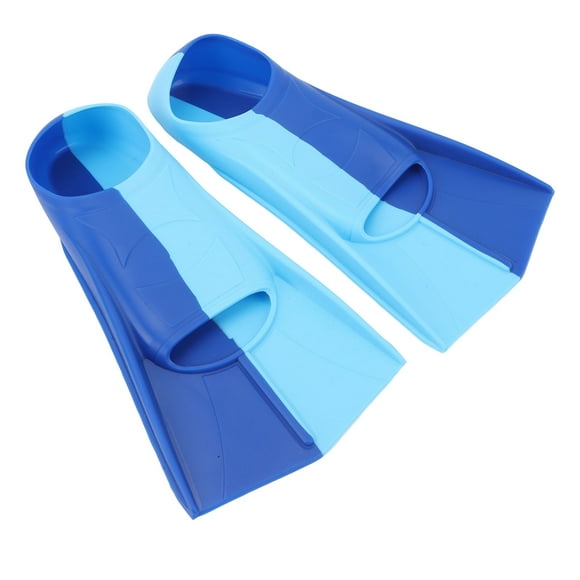 Swimming Flippers Blue Silicone Anti Slip Swim Training Flippers Diving Fins Suitable for Diving and Training