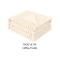 thumbnail image 4 of Dalang Fleece Blanket for Couch Sofa Bed,Super Soft Cozy Plush Microfiber Flannel Blanket with Stripes Design Lightweight for Adults,Woman,Girls,70*100CM(Beige), 4 of 10